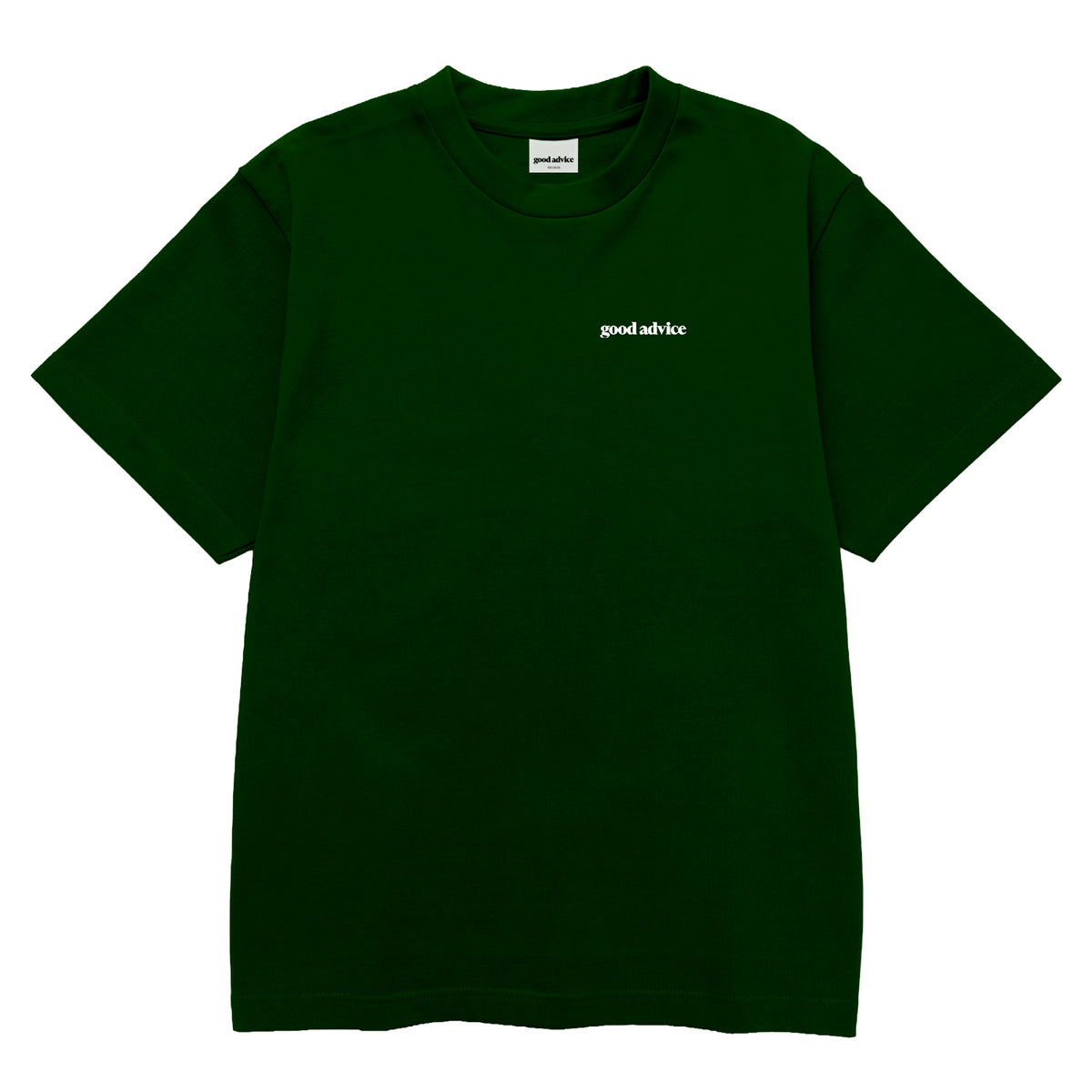 Good Advice Text Logo T-Shirt - Dark Green