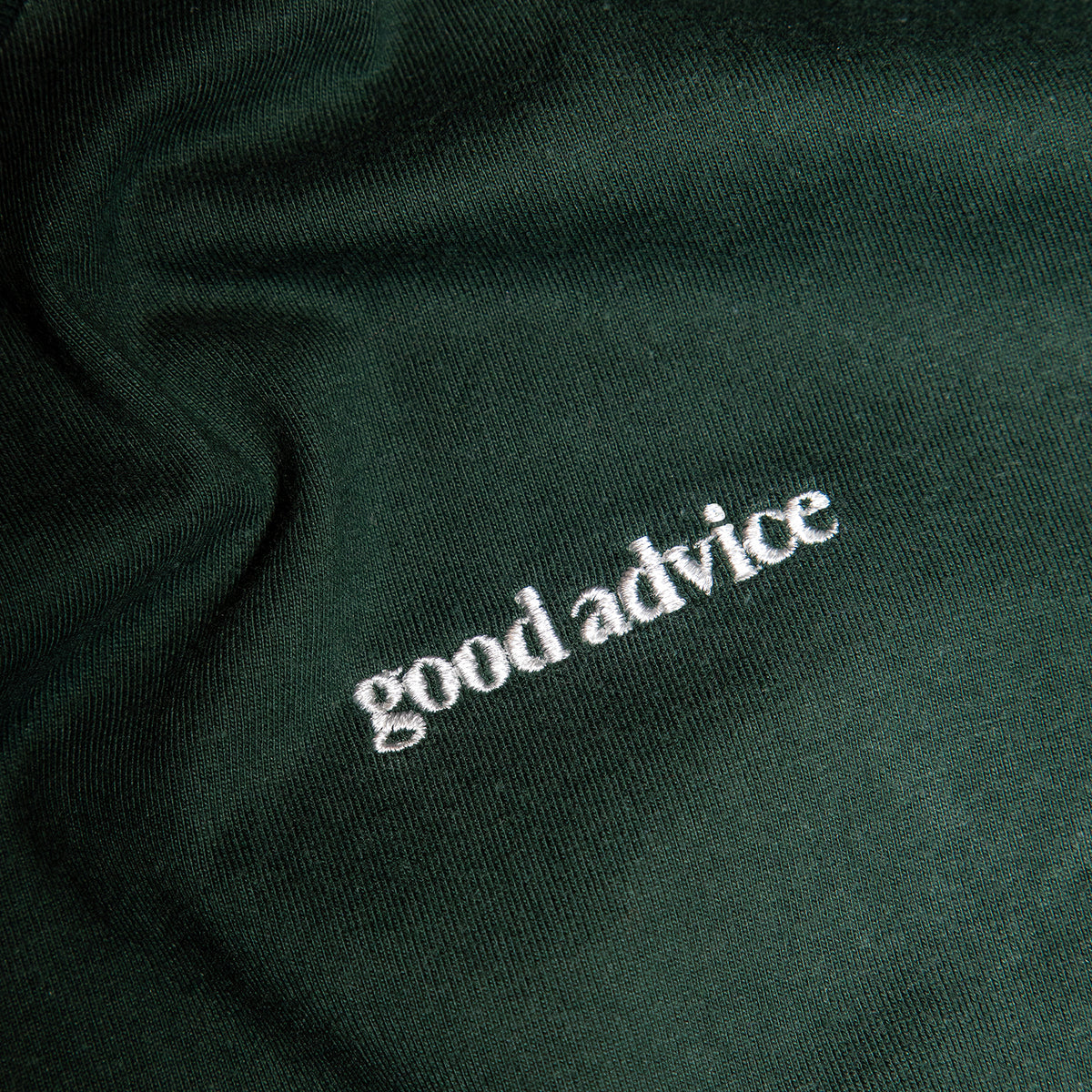 Good Advice Text Logo T-Shirt - Dark Green