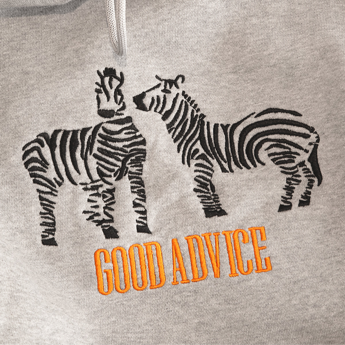 Good Advice Zebra Hoodie - Sports Grey